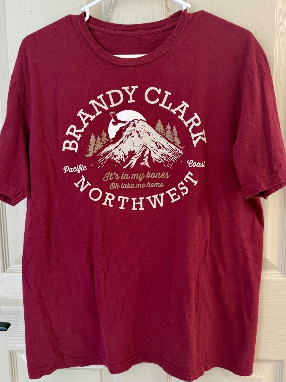 Brandy Clark Northwest Graphic Tee - Maroon country music unisex size Large